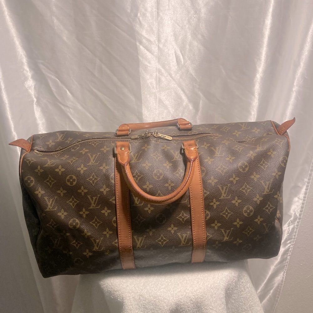 Authentic 58 Louis Vuitton Keep all Weekender Luggage Bag